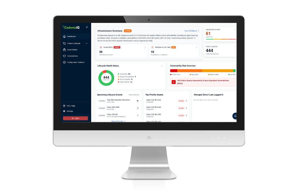 CadentsIQ Infrastructure Summary Dashboard